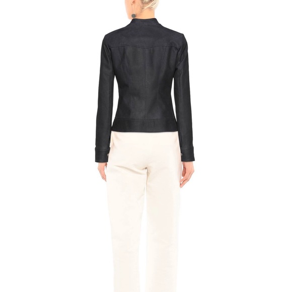 NWT S8 MASTERPELLE SUEDE LEATHER JACKET in midnight blue - Picture 2 of 4